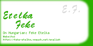 etelka feke business card